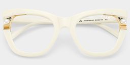 Pearl White Cat eye Glasses2