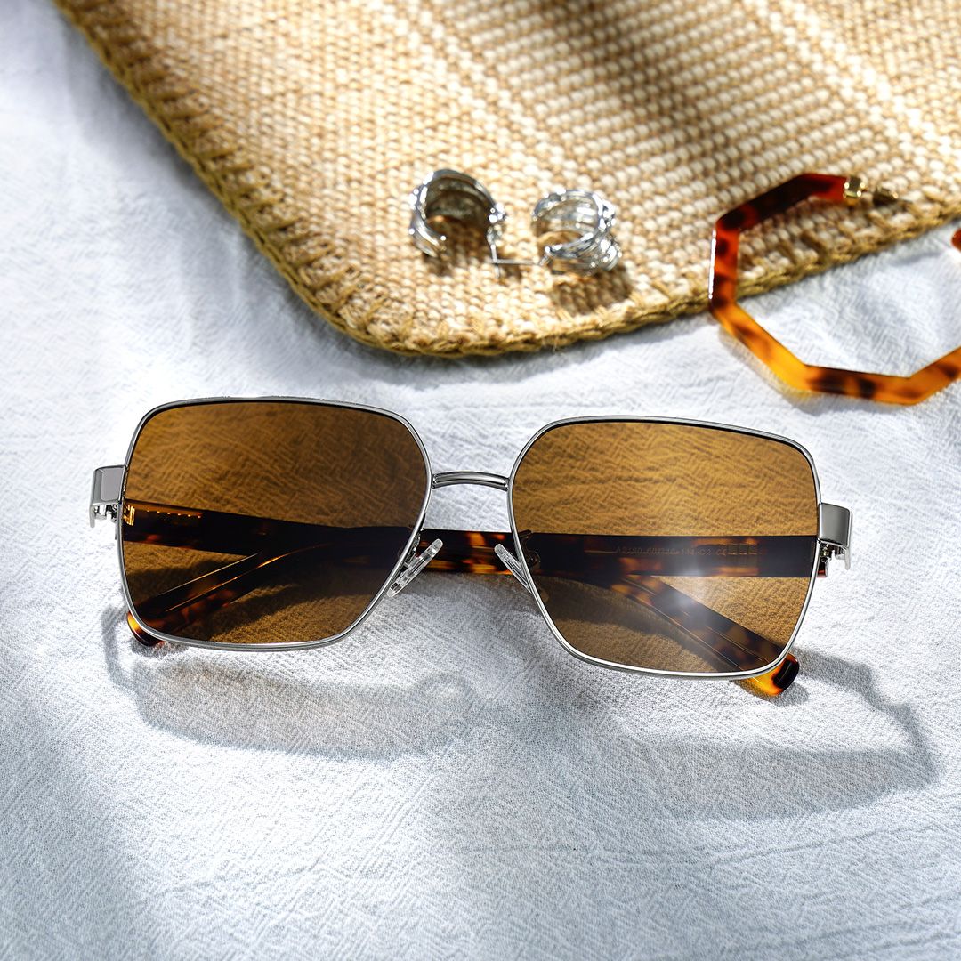Sahara Brown Square Sunglasses to Frame Your Face | ZEELOOL0