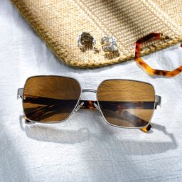Sahara Brown Square Sunglasses0