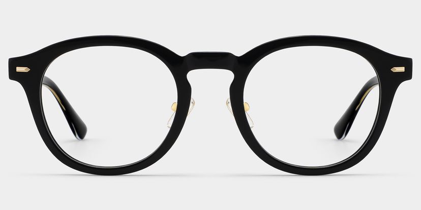 Frances Black Round Glasses