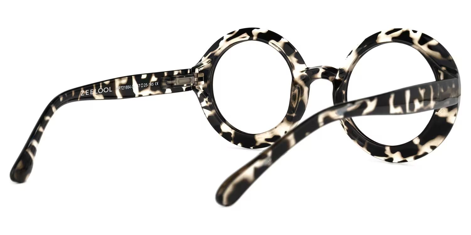 Franca Round Dark-Tortoise Glasses | Zeelool Glasses3