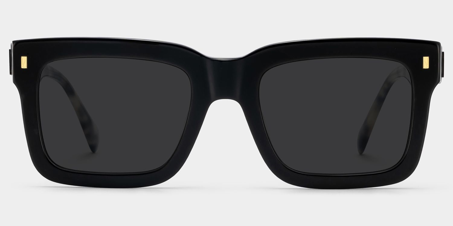 Shirmme Square Black Sunglasses for Women & Men | ZEELOOL0