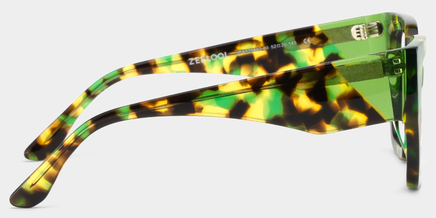 Viva Green Tortoise Frame Glasses with Square Frame Online | ZEELOOL4