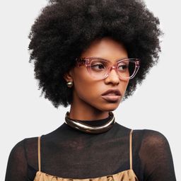 Skylar Clear Pink Butterfly Glasses1