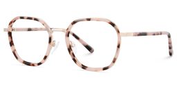 Mitchell Pink Tortoise Geometric Glasses3
