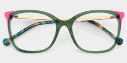 Nico Green Square Glasses2