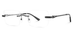 Peavy Gray Rectangle Glasses3
