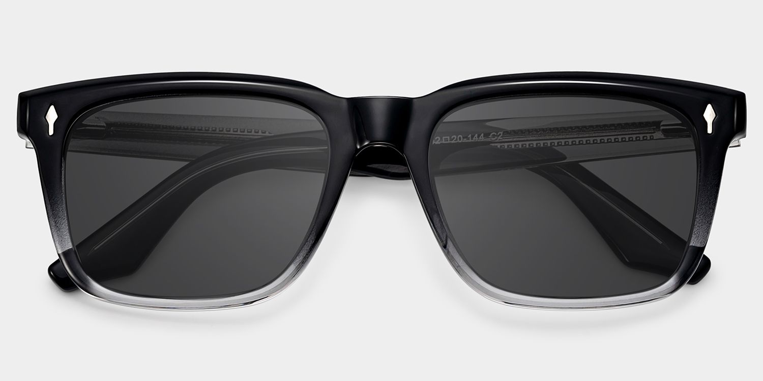 Fletcher Black Rectangle Sunglasses to Frame Your Face | ZEELOOL1