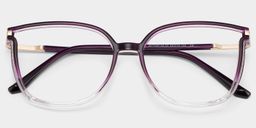 Rodz Purple Clear Square Glasses1