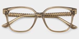 Clara Clear Brown Cat eye Glasses2