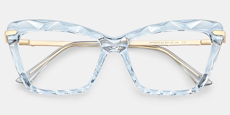 Juliet Light-Blue Rectangle Glasses