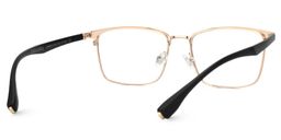 Eaddy Gold Rectangle Glasses3