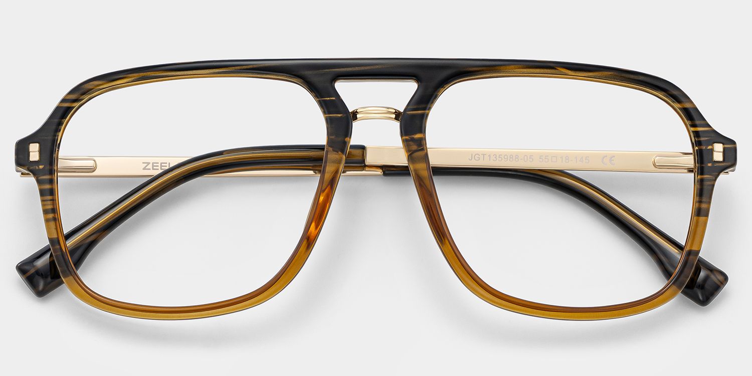 Kilworth Aviator Brown TR90 Frame Glasses | ZEELOOL1