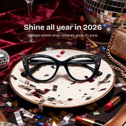 Elora Black Cat eye Glasses0