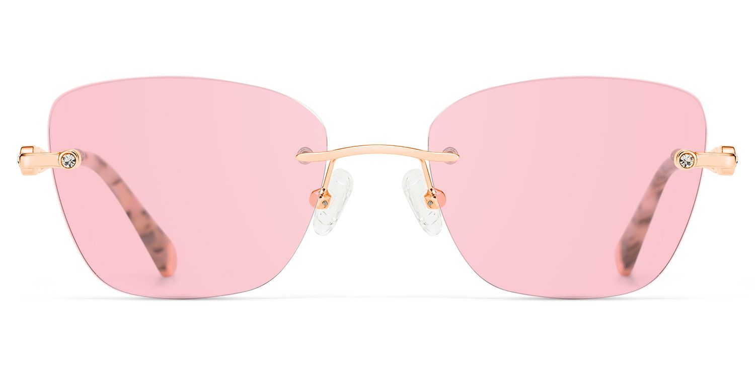 Seth Rectangle Rose Gold Frame Sunglasses Online Sale | ZEELOOL0