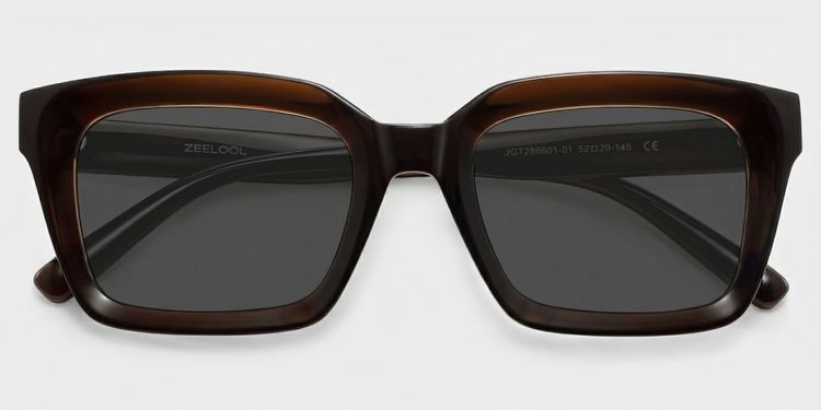 Marley Dark Brown Rectangle Sunglasses