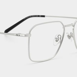Leah Silver Rectangle Glasses5
