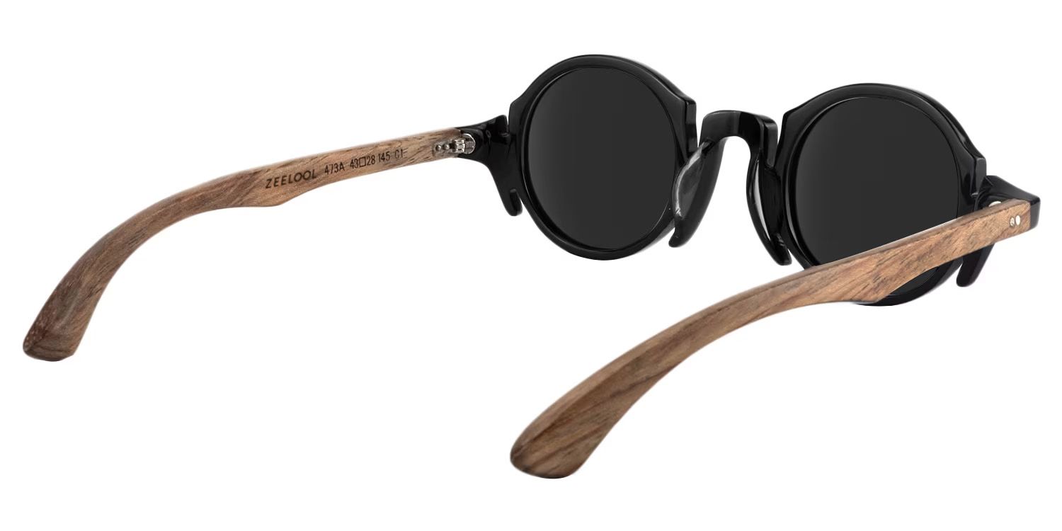 Charlie Black Round Sunglasses to Frame Your Face | ZEELOOL4
