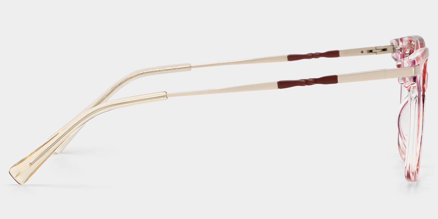 Jacqui Pink Flower Tortoise Square Glasses Frames | ZEELOOL3