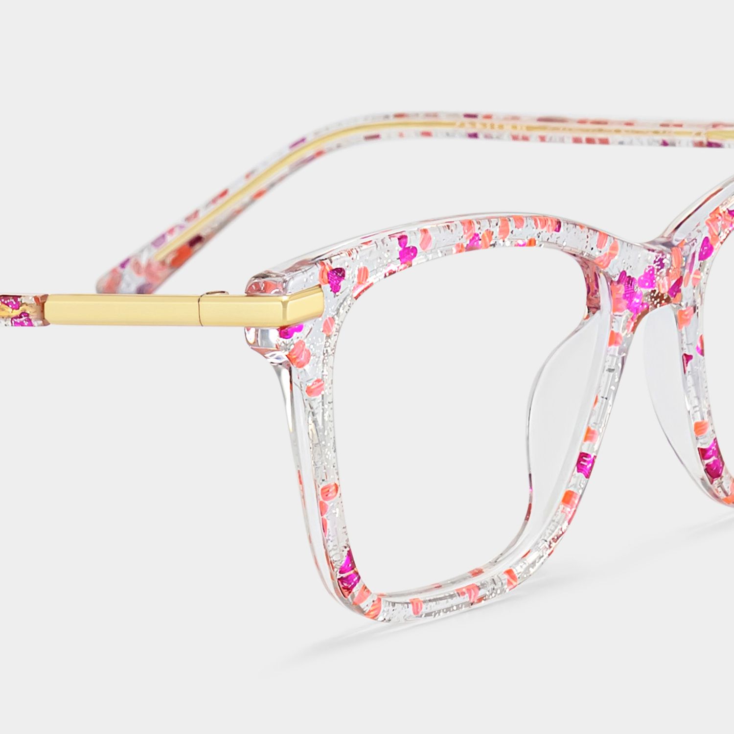 Eliot Rectangle Eyewear with Pink4