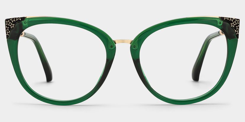 Dalton Dark-Green Cat eye Glasses