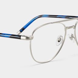 Calvin Silver Aviator Glasses4