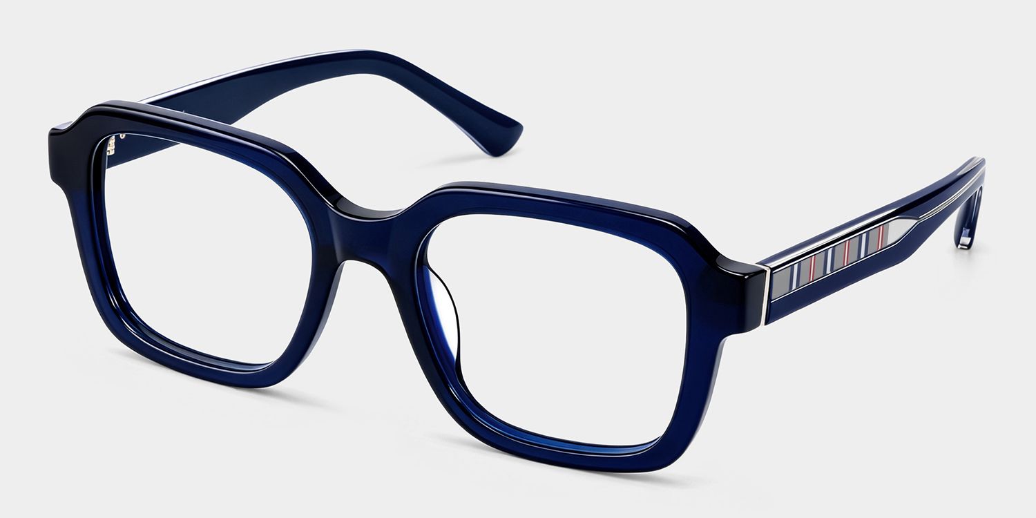 Parker Blue Square Frame Glasses for Women | ZEELOOL3