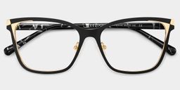 Elise Black Rectangle Glasses2