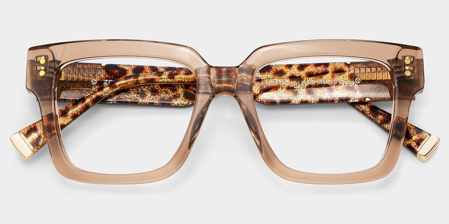 Caius Beige Frame Glasses with Square Frame Online | ZEELOOL6
