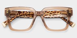 Caius Beige Square Glasses6