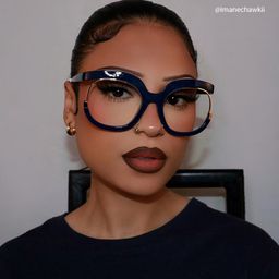 Darice Dark-Blue Round Glasses5