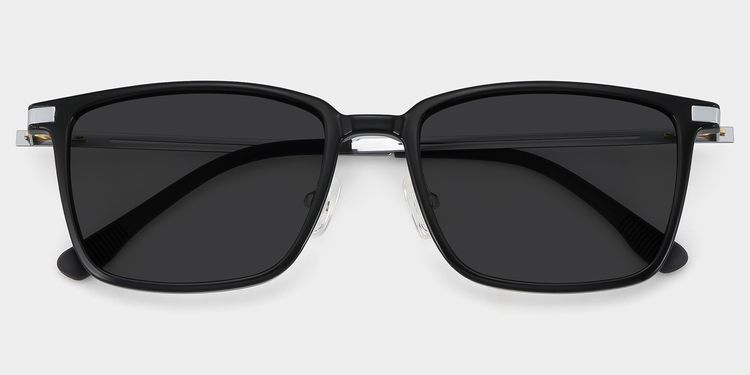 Ivonne Black Rectangle Sunglasses