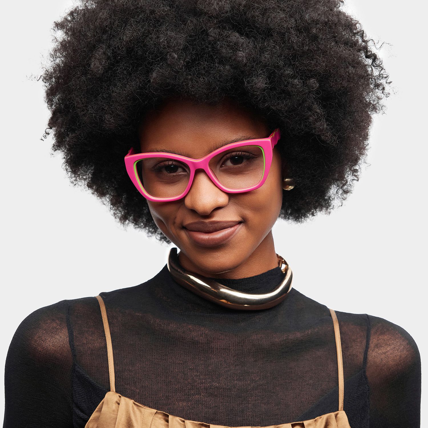 Blaise Pink Green Frame Glasses with Cat eye Frame Online | ZEELOOL0