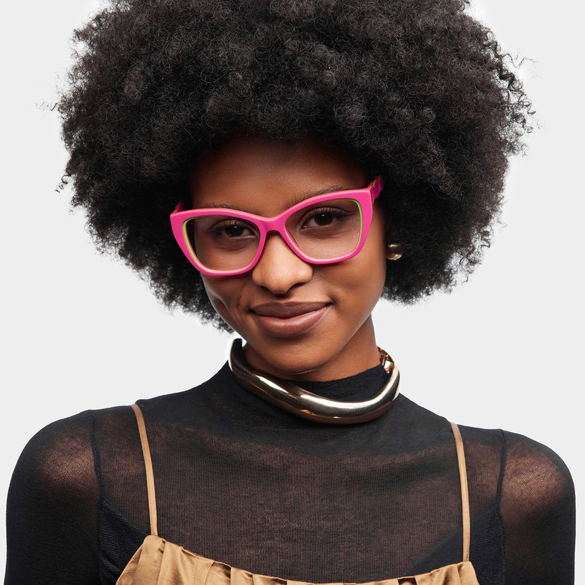 Blaise Pink Green Butterfly Glasses