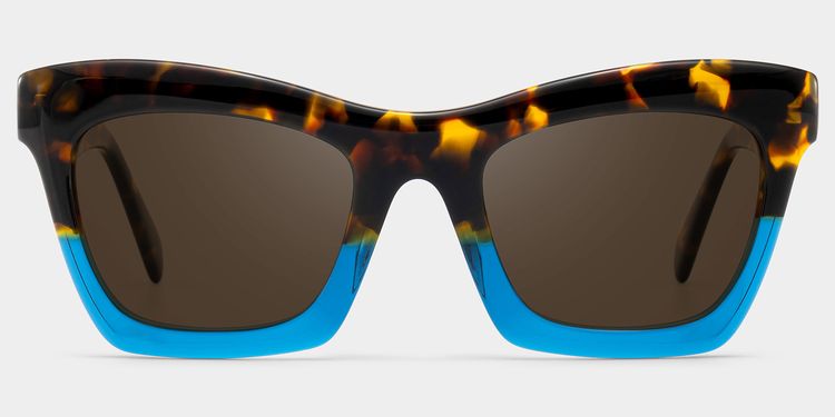 Benitez Blue Rectangle Sunglasses