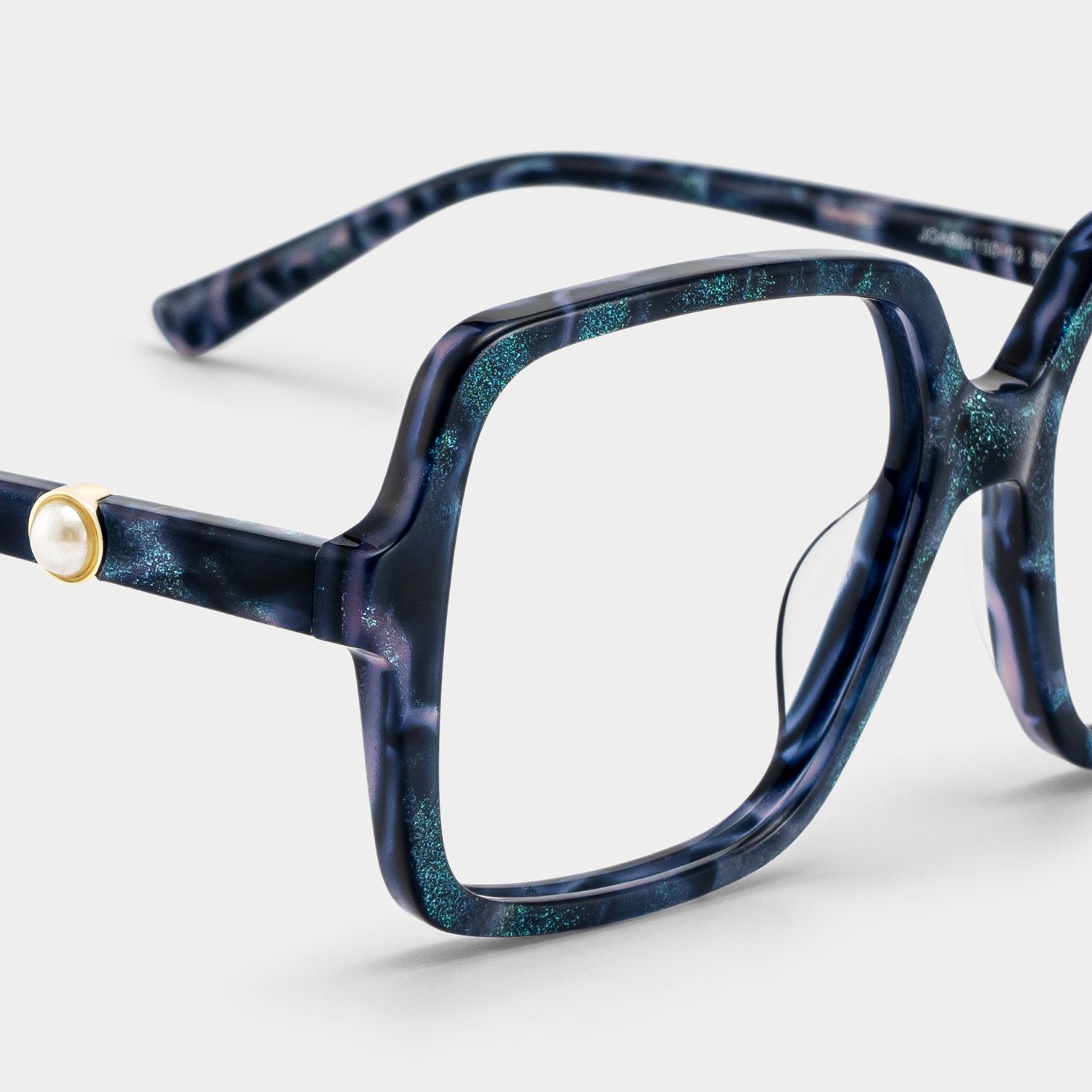 Buy Blue Tortoise Elena Square Eyeglasses | ZEELOOL5