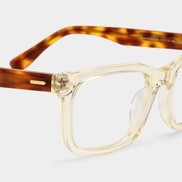 Patrick Clear Yellow Rectangle Glasses5