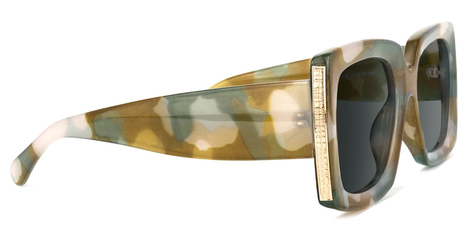 Yael Olive Square Polarized Sunglasses for Driving | ZEELOOL3