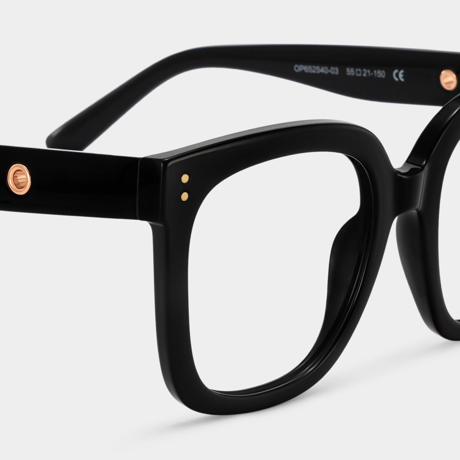 Ebony Square Black Frame Glasses for Women & Men | ZEELOOL5