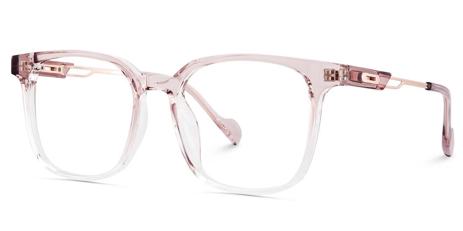 Chloe Pink Square Prescription Glasses for Women | ZEELOOL3