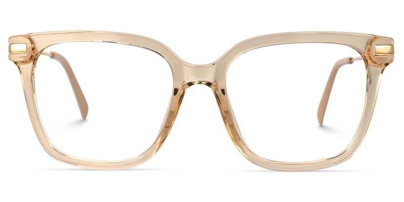 Jacqui Beige Rectangle Glasses