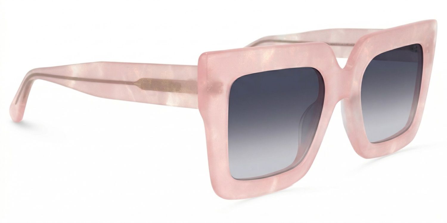 Brandon Pink Square Polarized Sunglasses for Driving | ZEELOOL2