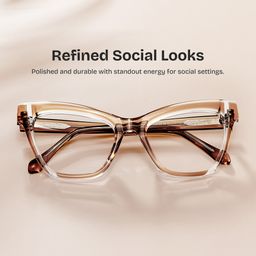 Saucie Brown Cat eye Glasses0
