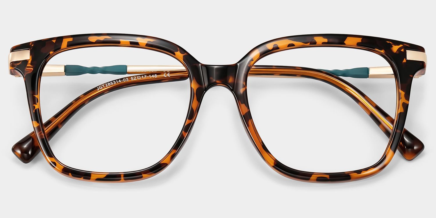 Jacqui Square Tortoise Frame Glasses | ZEELOOL1
