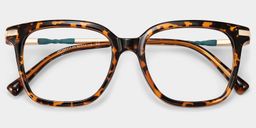 Jacqui Tortoise Rectangle Glasses1