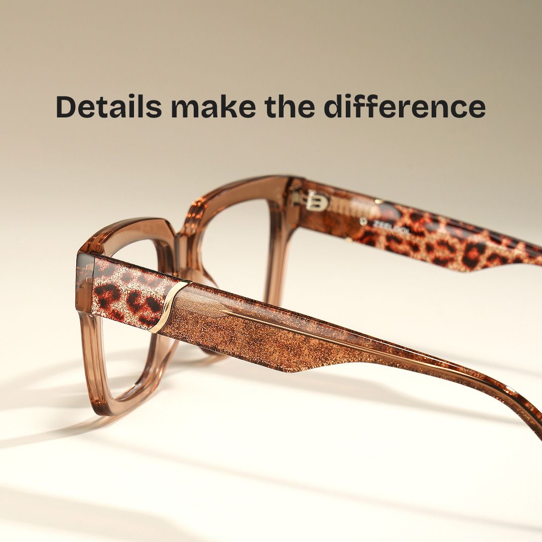 Caius Beige Frame Glasses with Square Frame Online | ZEELOOL4