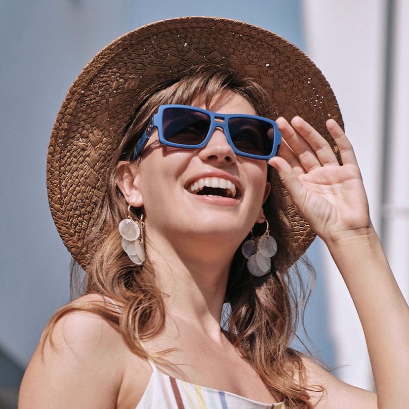 Nora Blue Aviator Sunglasses