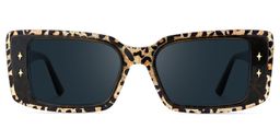 Gleam Leopard Rectangle Sunglasses0