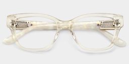 Miranda Clear Yellow Cat eye Glasses2