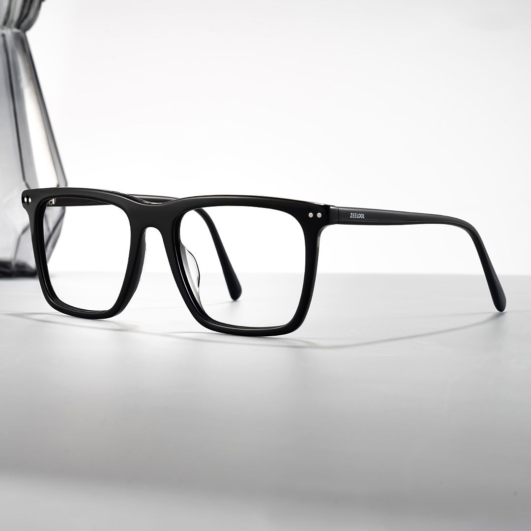 Frantz Thin Black Square Glasses For Men | ZEELOOL0